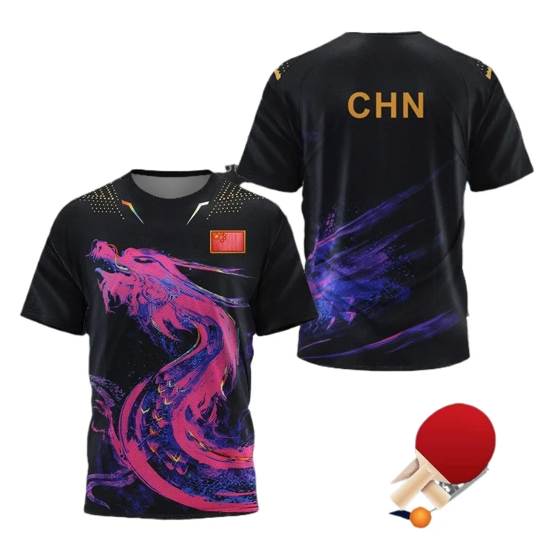 قميص رياضي للرجال بتصميم تنس ا - مراجعة Table Tennis Xu Xin وسعره
