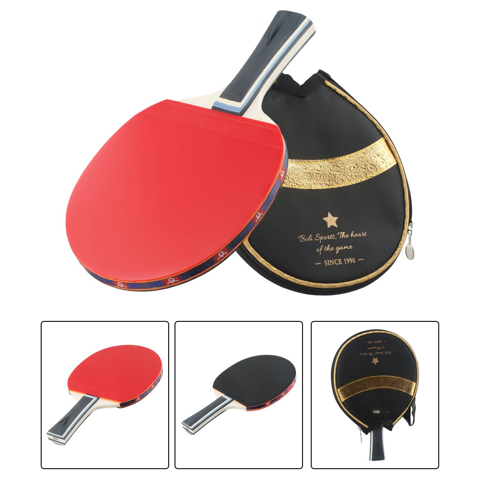مضرب تنس طاولة خشبي مريح مع حق - مراجعة Table Tennis Pc وسعره
